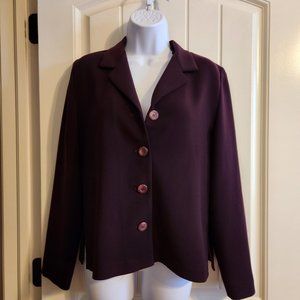 Savion BlackCherry Blazer with Back Buttons Design